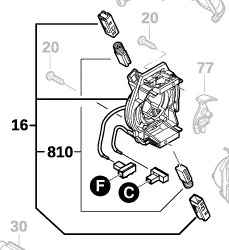 Couronne porte-balais perceuse PSB 1000-2RCA Bosch